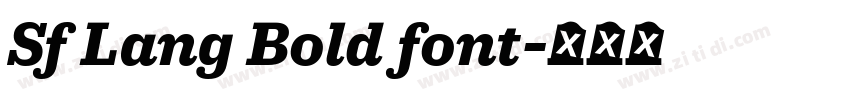 Sf Lang Bold font字体转换 Sf Lang Bold font字体转换